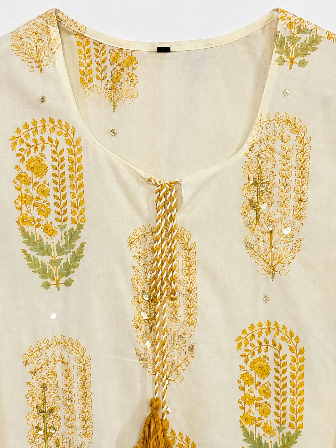 Pure Cotton Printed Straight Suit with Gota Patti Work