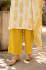 Pure Cotton Printed Straight Suit with Gota Patti Work