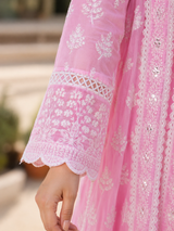 Pure Mul Cotton Anarkali suit with Chikankari Work