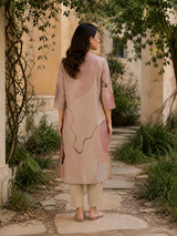 Digital Printed Cotton Straight suit with Thread & Lace Detailing