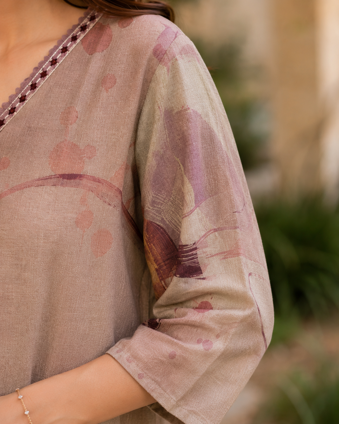 Digital Printed Cotton Straight suit with Thread & Lace Detailing