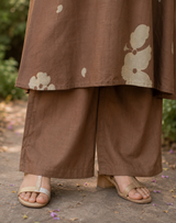 Printed Pure Cotton A-Line suit with embriodery work