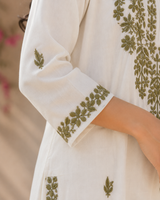 Pure Mul Cotton Straight suit with embriodery work